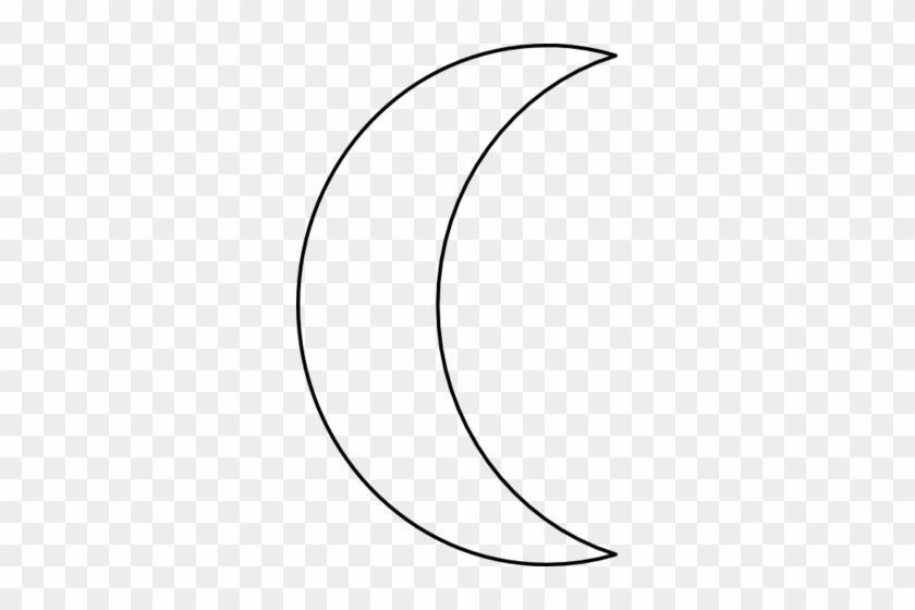 Moon And Stars Clipart Black And White - Black And White Half Moon #1086995