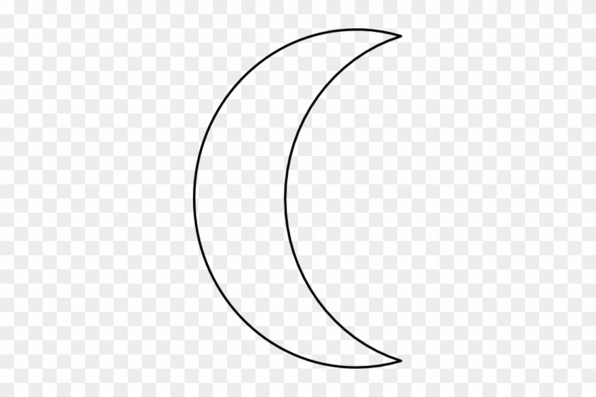 Moon And Stars Clipart Black And White - Black And White Half Moon #1086995