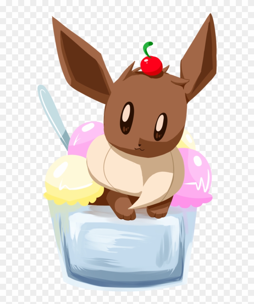 Eevee Ice Cream - Cartoon #1087104
