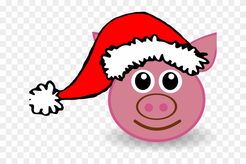 Santa Clipart Pig - Christmas Bear Shower Curtain #1087123