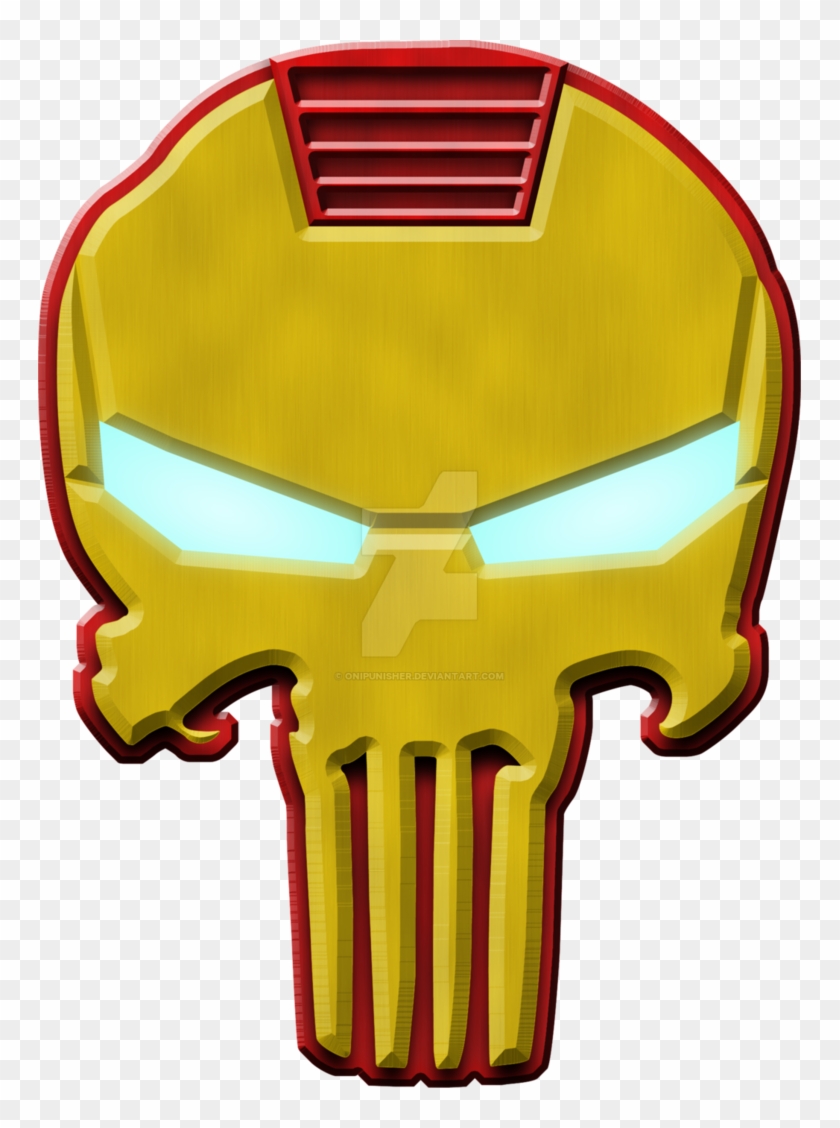 The Iron Skull By Onipunisher - Gold Punisher Skull Png #1087175