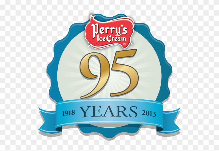 Perry's Ice Cream 95th Anniversary Logo - Perry's Ice Cream #1087381