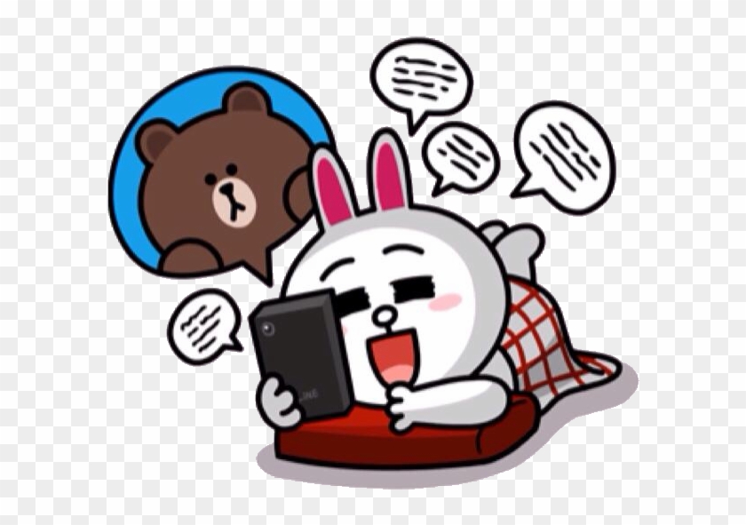 Cony Messages Brown Via Line Messenger - Line Bear And Cony #1087571