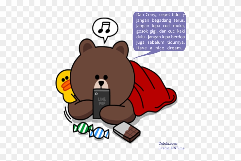 Dp Bbm Kata Kata Cony Dan Brown - Sticker Brown Special Edition #1087579