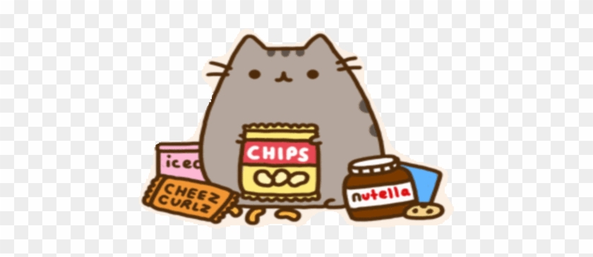 Animated Gif Transparent, Ice Cream, Cookie, Share - Pusheen Eat Everything #1087583