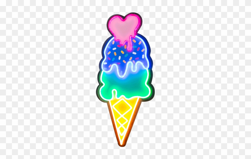 Neon Clipart Transparent - Ice Cream #1087615