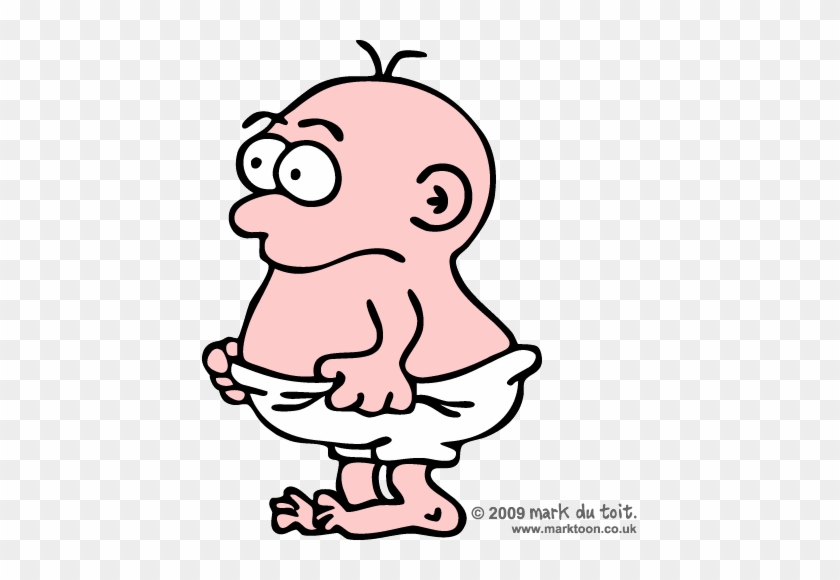 Boy Throwing Up In Toilet Clipart - Cartoon Man In Diaper #1087644