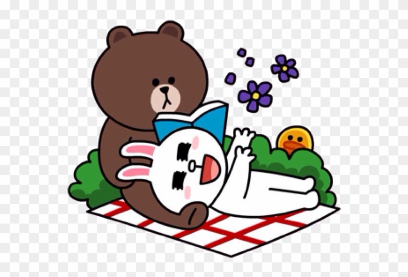 Line Sticker - Line Character Brown And Cony #1087663