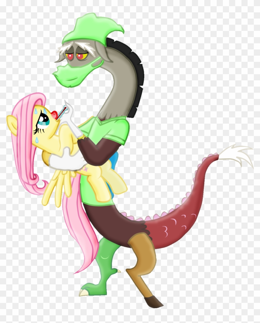 Discord Takes Care For Sick Fluttershy -collab By - Fluttershy And Discord Love #1087821