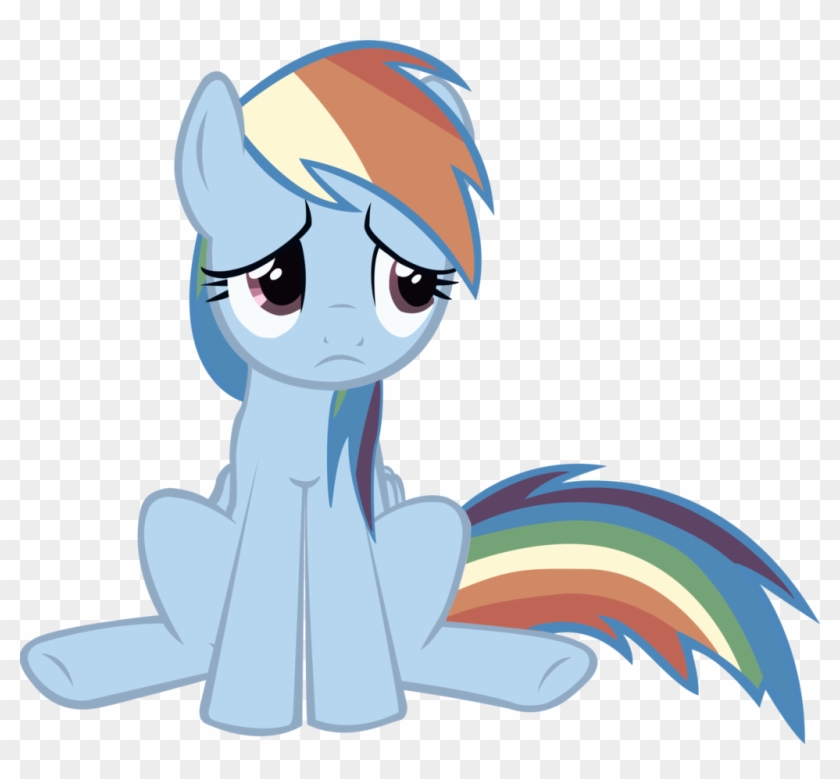 Rainbow - Mlp Rainbow Dash Sad #1087862