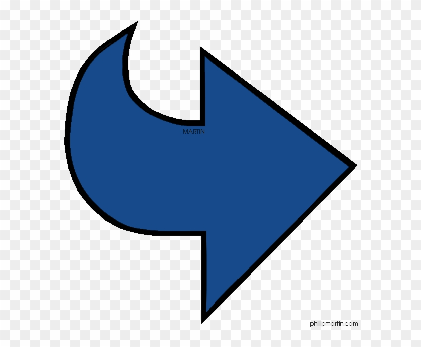 Curve Clipart Arrow - Arrow Curving To The Right #1087985