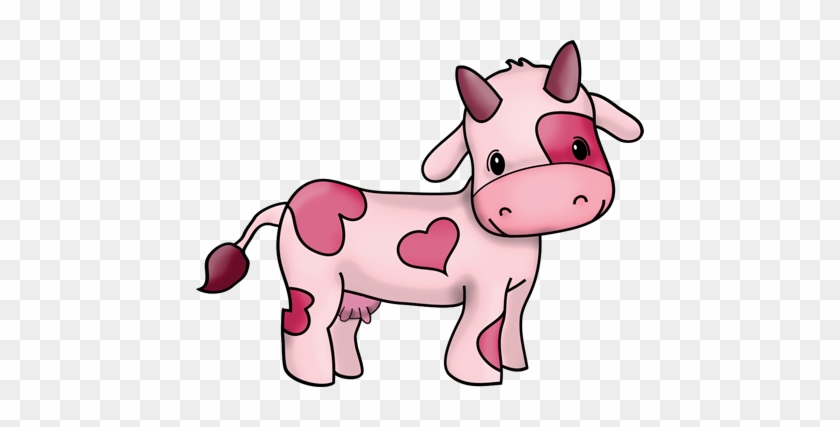 Strawberry Milky Moo Cow Standing Size - Pink Cow Png #1088155