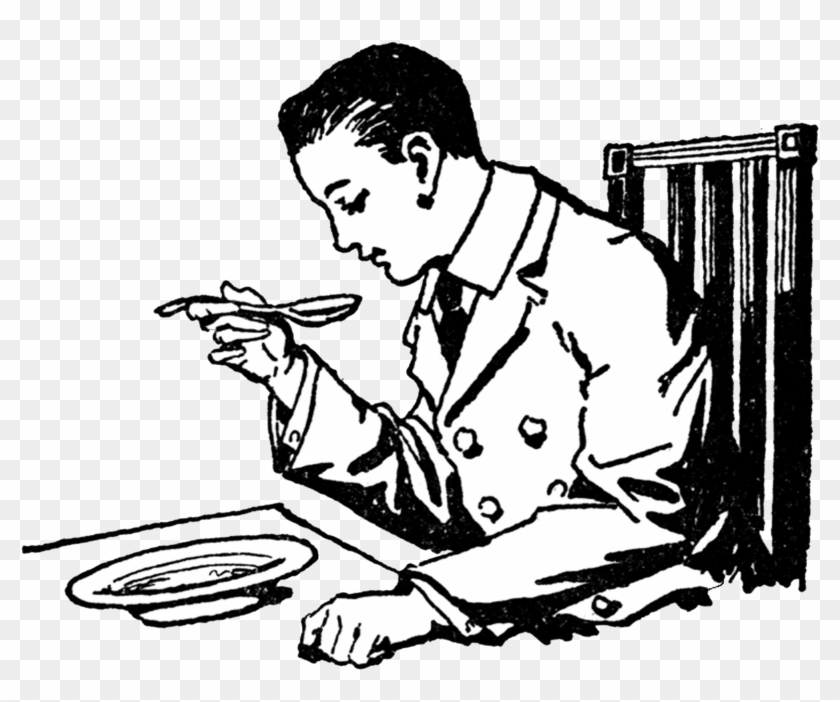 Man Eating Food Clipart #1088186