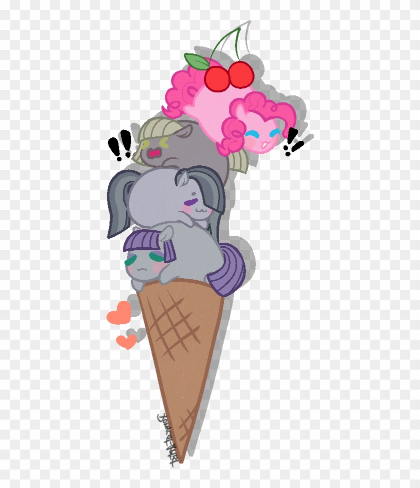 Ponycat-artist, Base Used, Blob Ponies, Cherry, Chubbie, - Ice Cream Cone #1088197