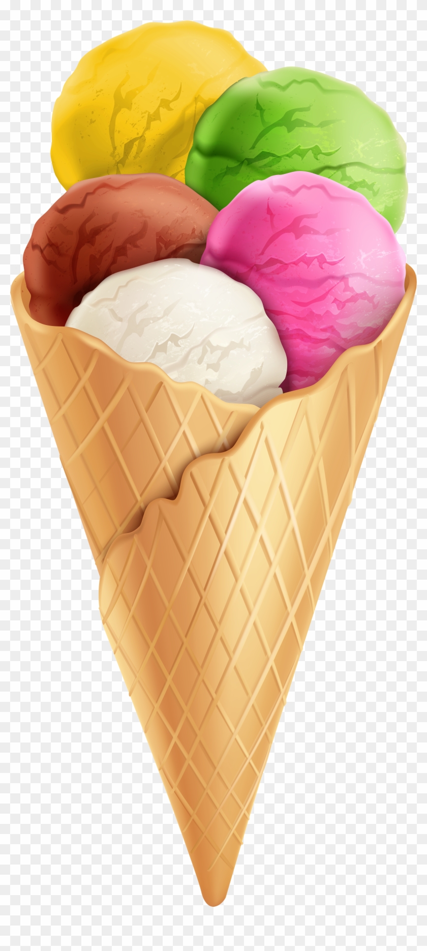 Ice Cream Cone Chocolate Ice Cream Neapolitan Ice Cream - Clip Art #1088248