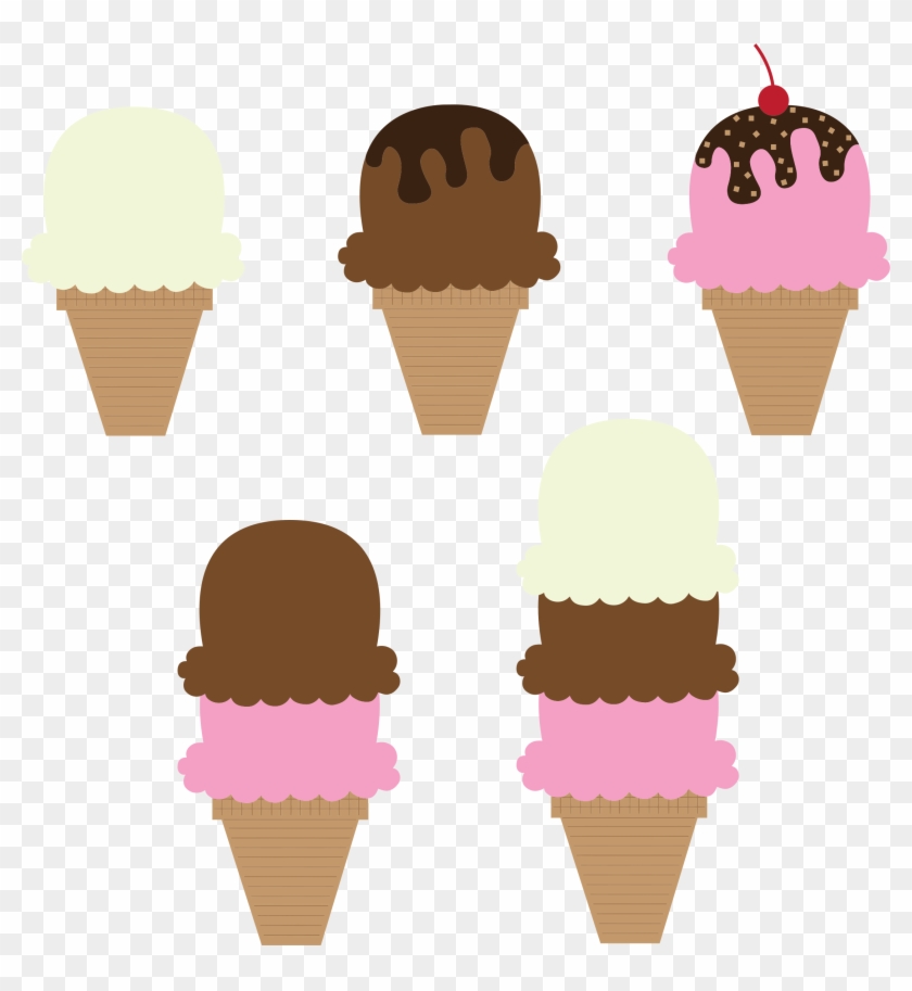 Big Image - Ice Cream Cones Clipart #1088263
