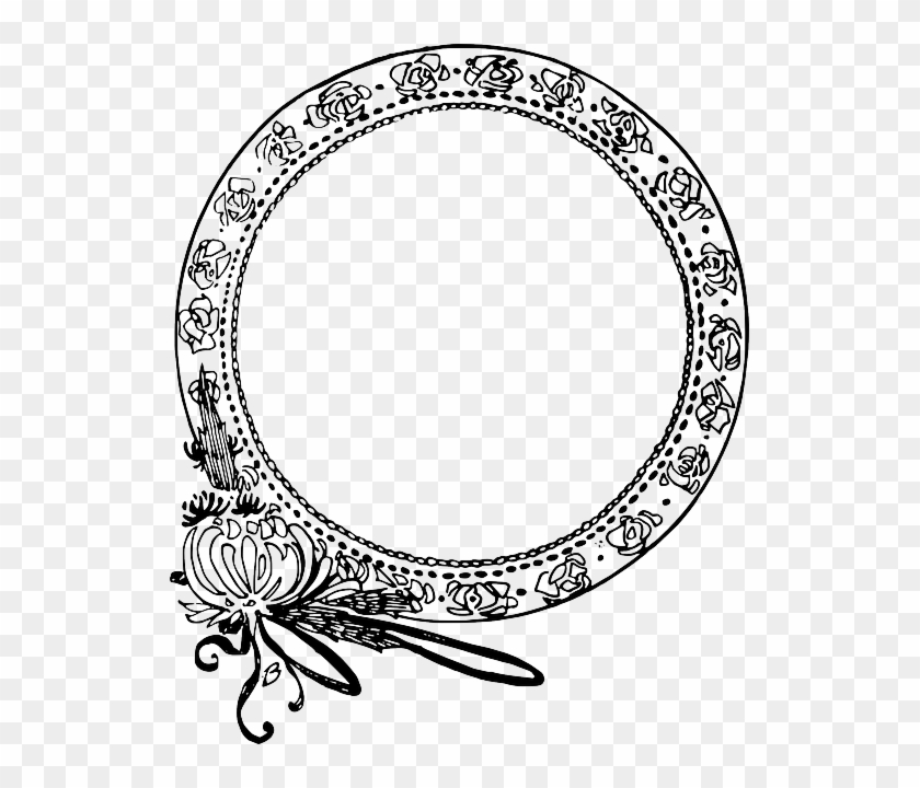 Circle, Decorative, Flower, Frame - Clipart Borders Round #1088368