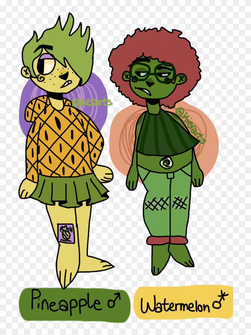 My Ocs Oc Ocs Fruit Banana Strawberry Kiwi Apple Pineapple - Cartoon #1088427