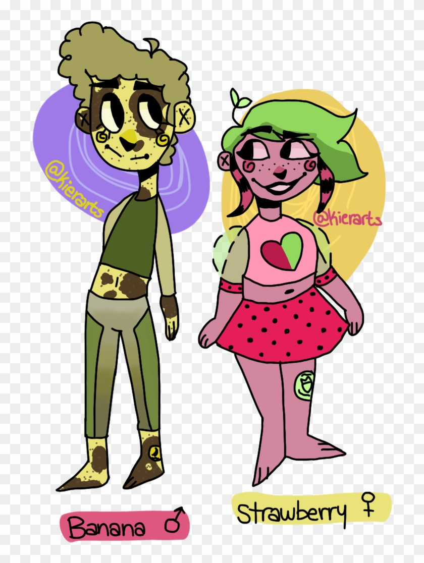 My Ocs Oc Ocs Fruit Banana Strawberry Kiwi Apple Pineapple - Cartoon #1088447