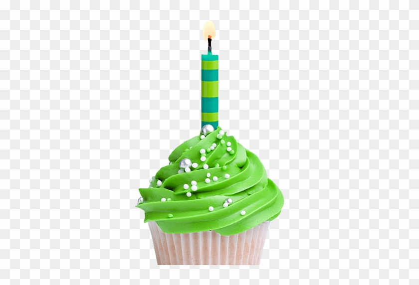 Green Birthday - Birthday Cupcake Transparent #1088468