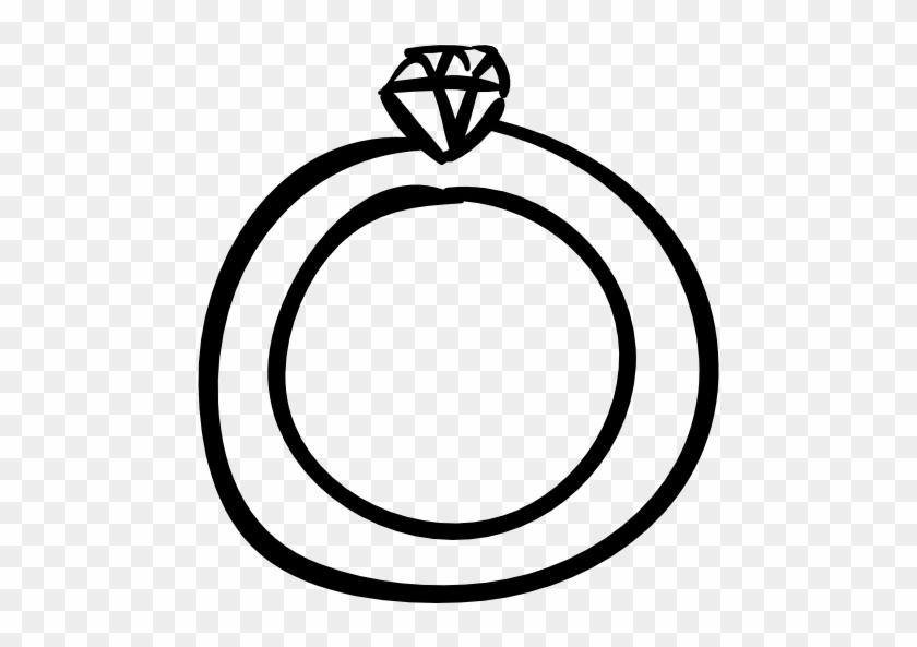 Wedding Ring Free Icon - Drawn Wedding Rings Png #1088674