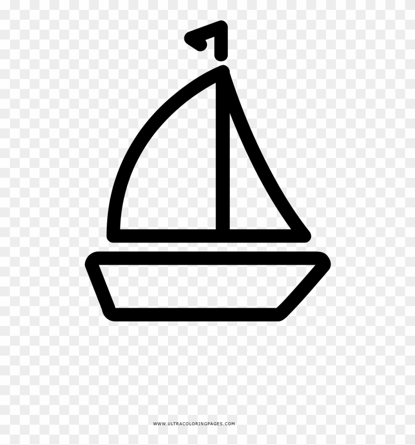 Sail Boat Coloring Page - Vector Graphics #1088731