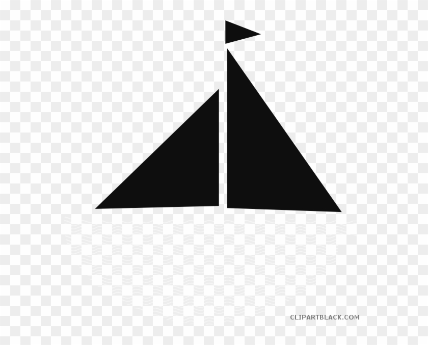 Grayscale Sailboat Transportation Free Black White - Triangle #1088751