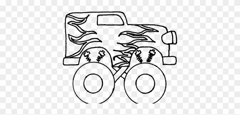 Coloring Trend Thumbnail Size Blaze Monster Truck Coloring - Monster Truck Drawing Easy #1088778