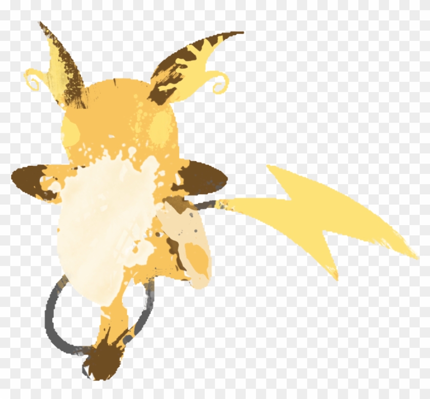 Raichu Paint Splatter Graphics By Hollyshobbies - Pokemon Paint Splatter #1088831