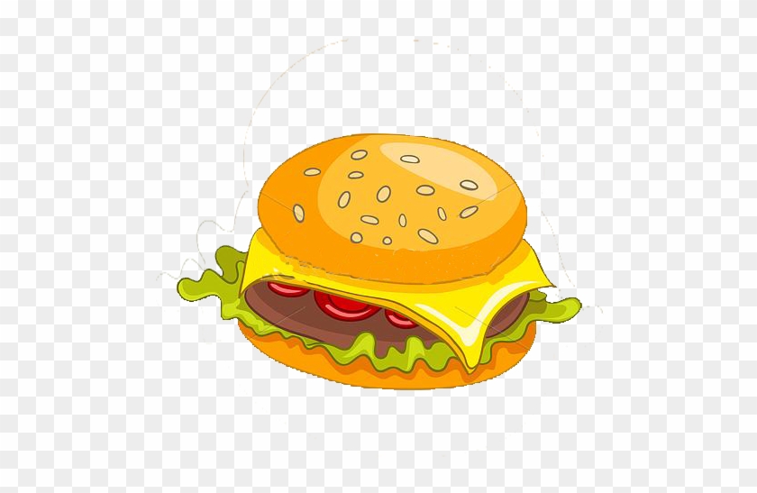 Hamburger Cheeseburger Fast Food Cartoon - Hamburguesa De Queso Dibujo #1088839