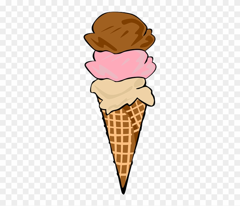 Fastfood, Food, Dessert, Icecream, Cone, Waffle - Ice Cream Cone Clip Art #1088896
