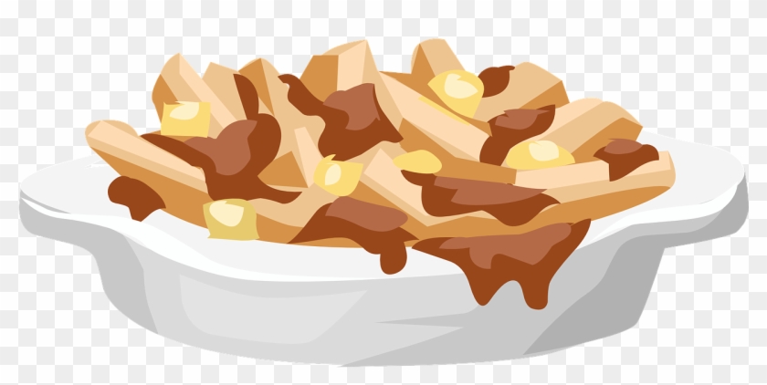 Plate Clipart French Fry - Poutine Illustration #1088951