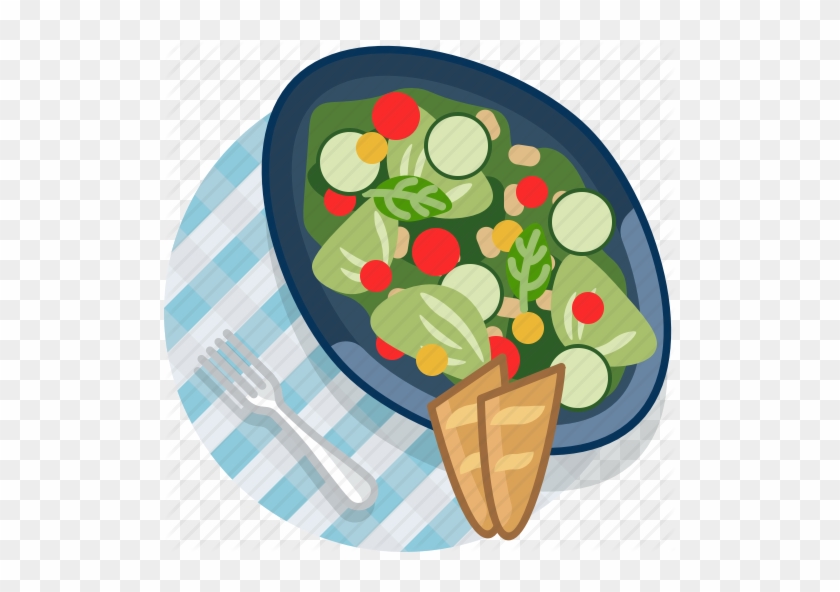 Salad Clipart Meal Plate - Restaurant #1088968