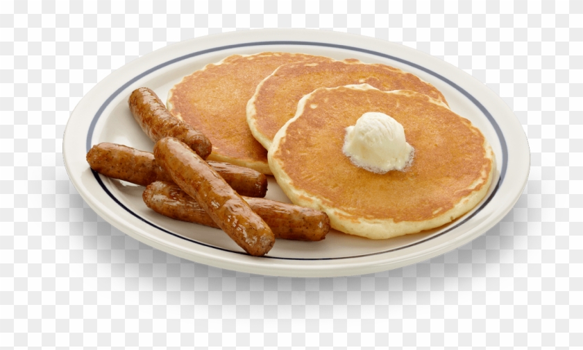 An Illustration Of A Plate Of Breakfast Food Royalty - Pancake And Sausage Breakfast #1088974