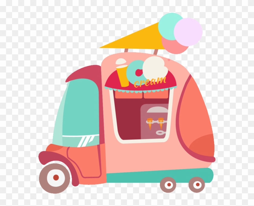 卡通粉色冰淇淋车 - Ice Cream Van #1088979