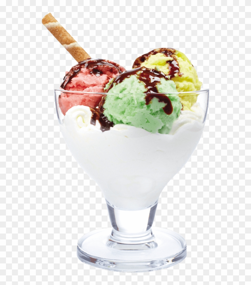 手绘彩色多种口味冰淇淋素材卡通食物 - Ice Cream Png #1089040