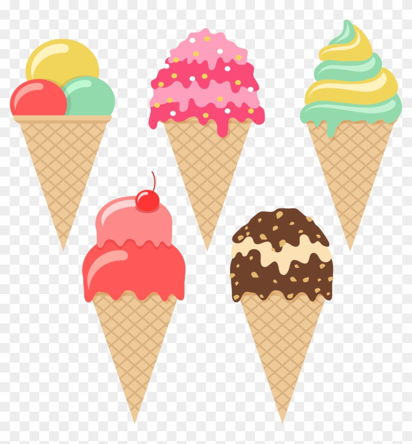 卡通冰淇淋素材 卡通 多种多样的冰激凌素材-90设计 - Ice Cream #1089043