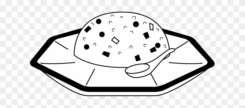 Black & White Clipart Rice - Fried Rice Black And White #1089097