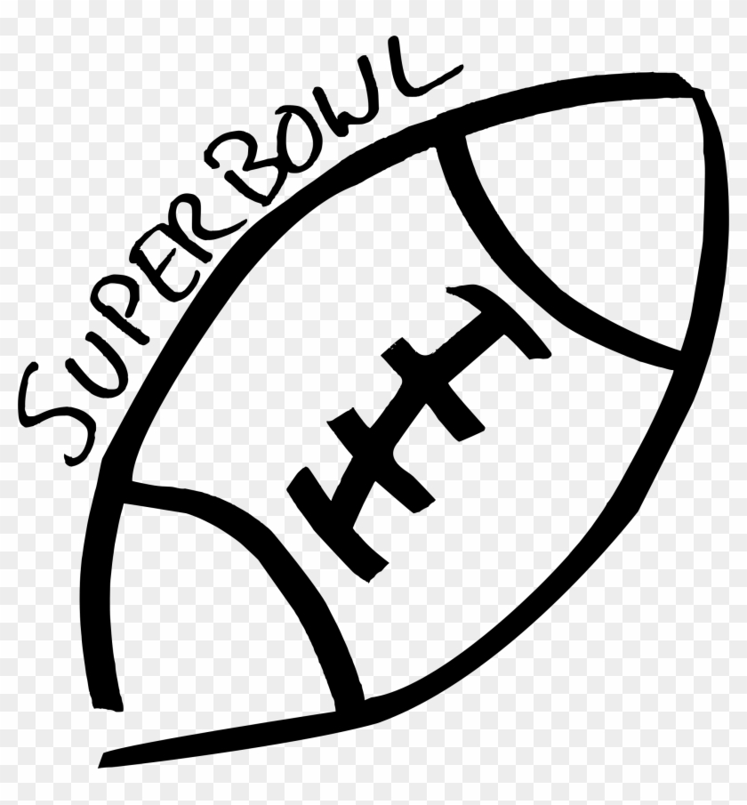 Clipart - Super Bowl Clipart Black And White #1089128