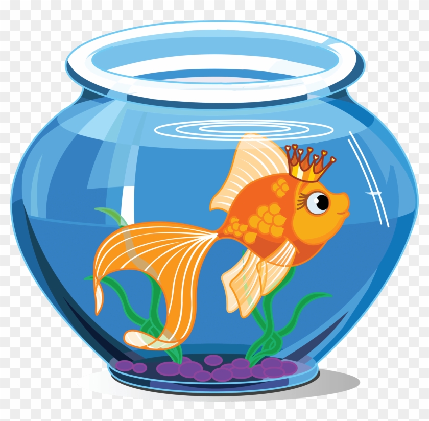 Pet Fish Clipart - Fish Bowl Clipart Png #1089138