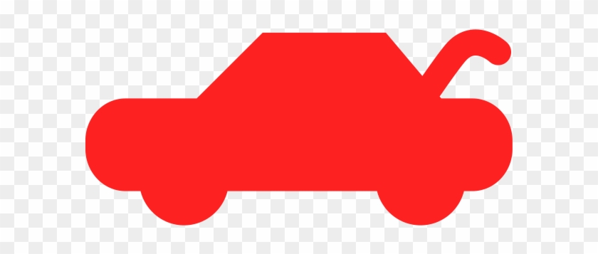 Boot / Trunk Open Warning Symbol In Red - Hazard Symbol #1089139