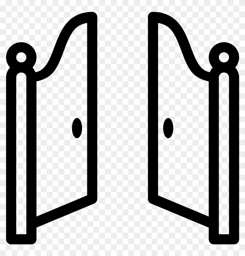 This Is A Picture Of Two Doors, Almost Like Saloon - Gate Icon #1089211