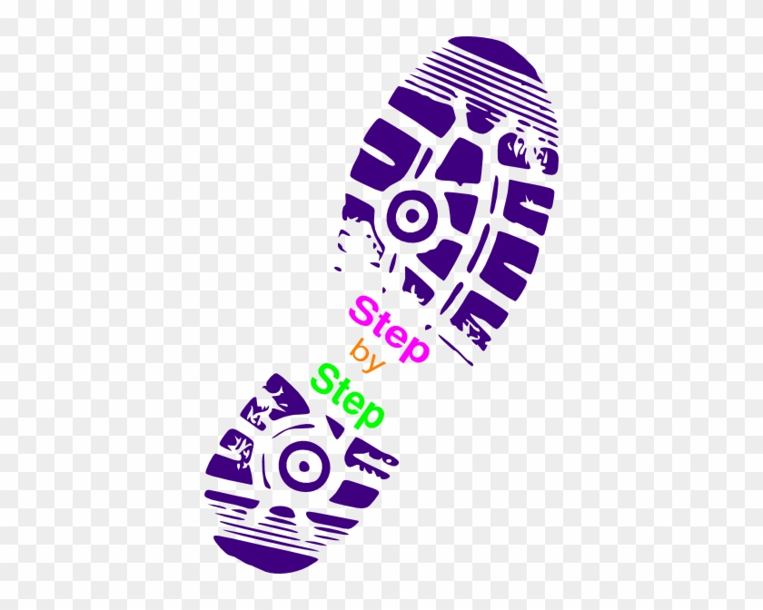 Step By Step Clip Art - Shoe Print Clip Art #1089505