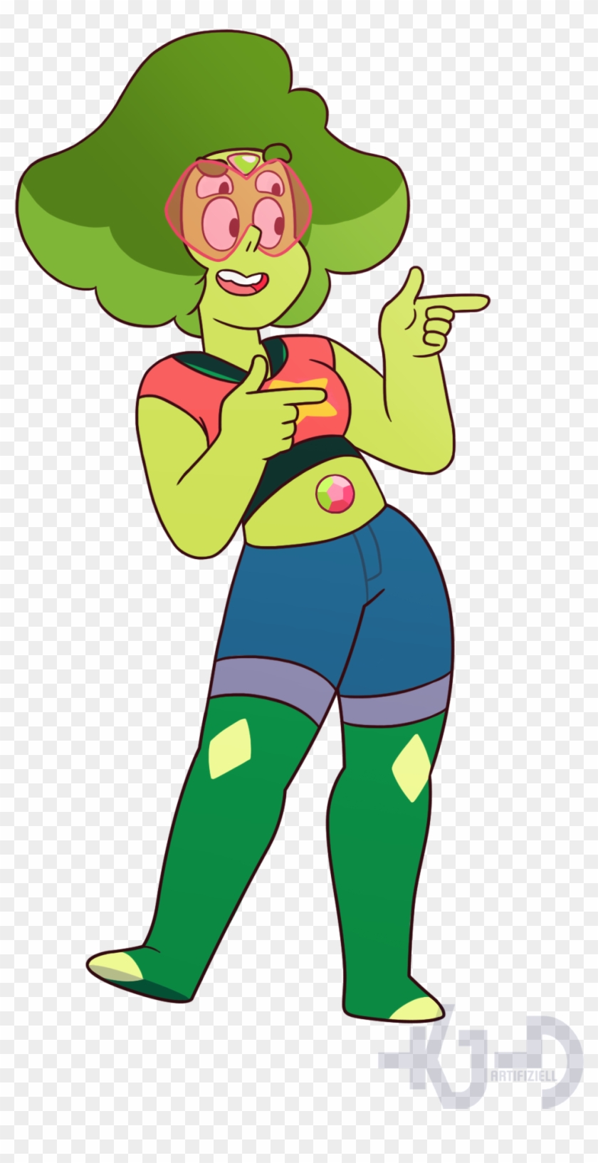 Steven Universe Peridot Fan Fusion Fusion Watermelon - Steven And Peridot Fusion #1089831