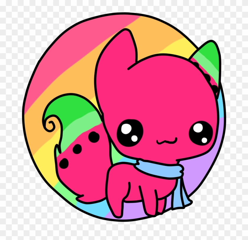 Watermelon Circle Icon By Snowdrop The Kitty - Chibi Watermelon Cat #1089834