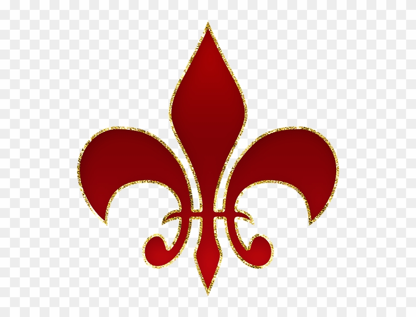 Fee Red Fleur De Lis Clipart / Clip Art Great For Christmas - Black Fleur De Lis Wall Clock #1089838