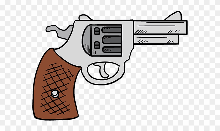 How To Draw A Gun Quick Sketch - Cartoon Gun Easy To Draw #1089968