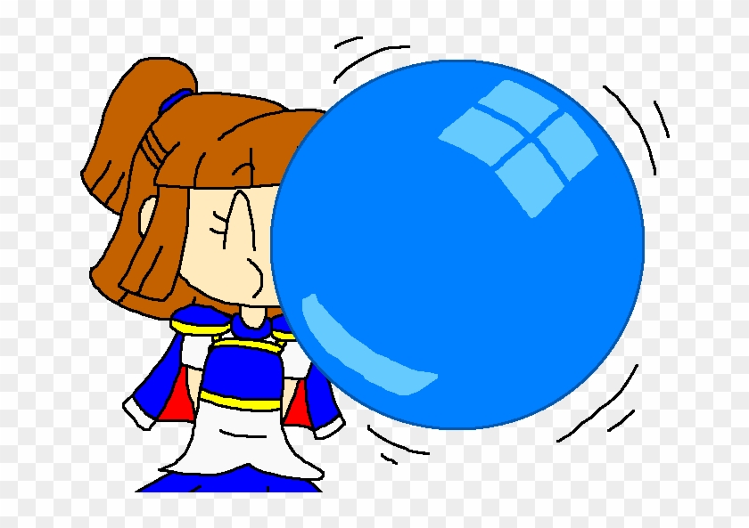 Arle And Her Blue Bubble Gum By Pokegirlrules - Bubble Gum #1090006