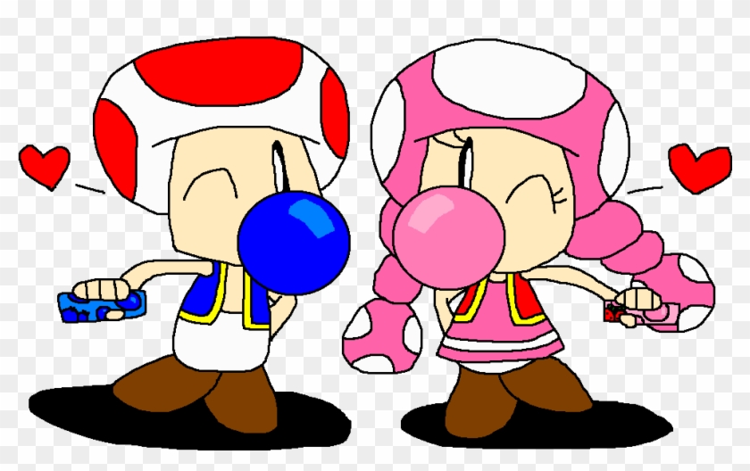 Toad And Toadette Bubble Gum Pack By Pokegirlrules - Cartoon #1090013