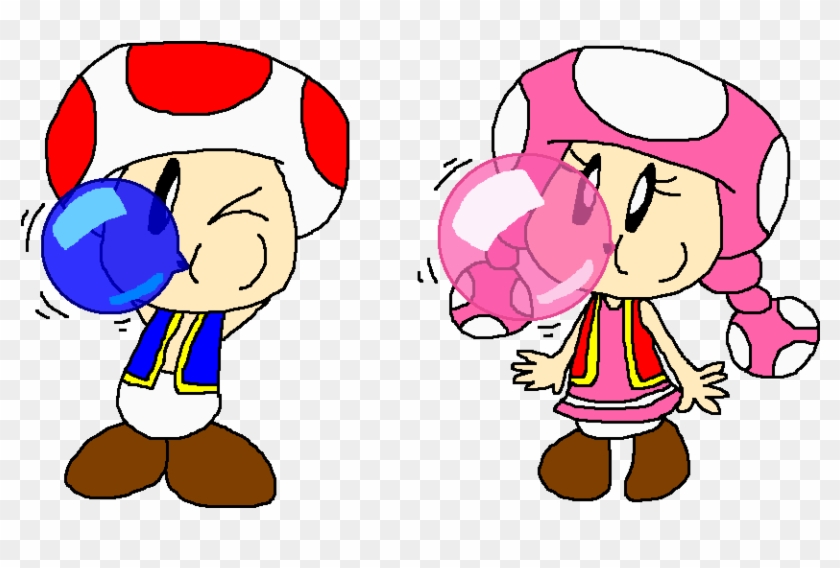 Color Bubble Gum Toad And Toadette By Pokegirlrules - Bubble Gum #1090040